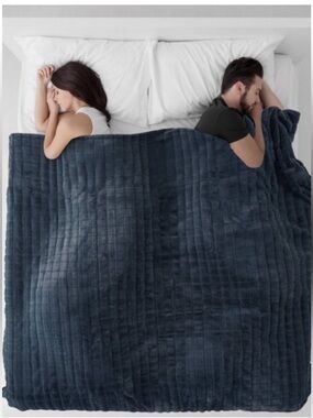 Brookstone Full/Queen Heated Blanket Dark Gray Texture